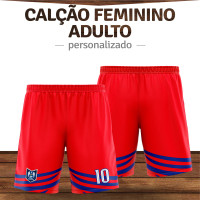 Calção para Futebol Feminino Adulto Personalizado