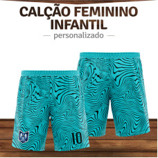 Calção para Futebol Feminino Infantil Personalizado